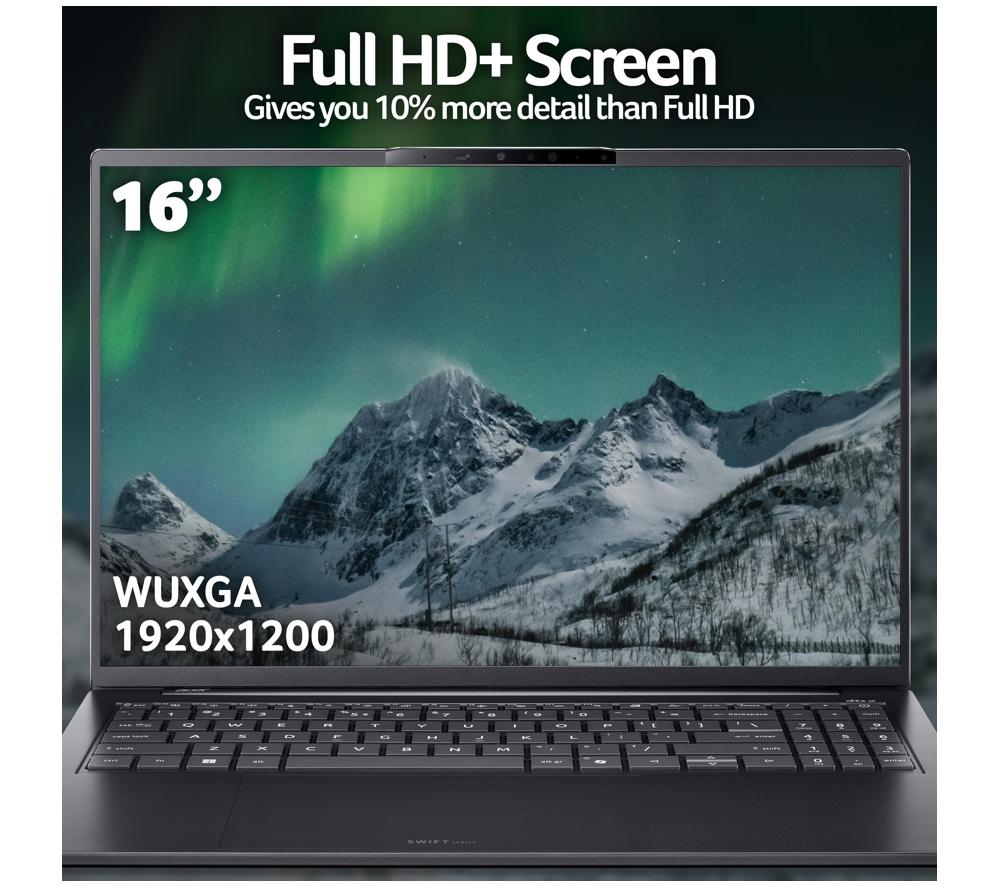 ACER Swift Go 16 OLED 16" Laptop, Copilot+ PC - Intel&reg; Core&trade; Ultra 5, 512 GB SSD, Grey image number 6 of 11