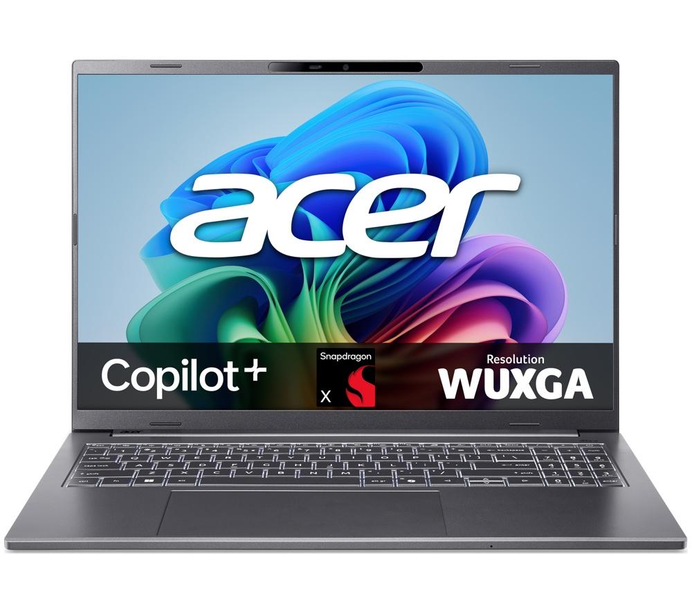 ACER Aspire 16 AI 16inch Laptop - Snapdragon X, 512 GB SSD, Grey