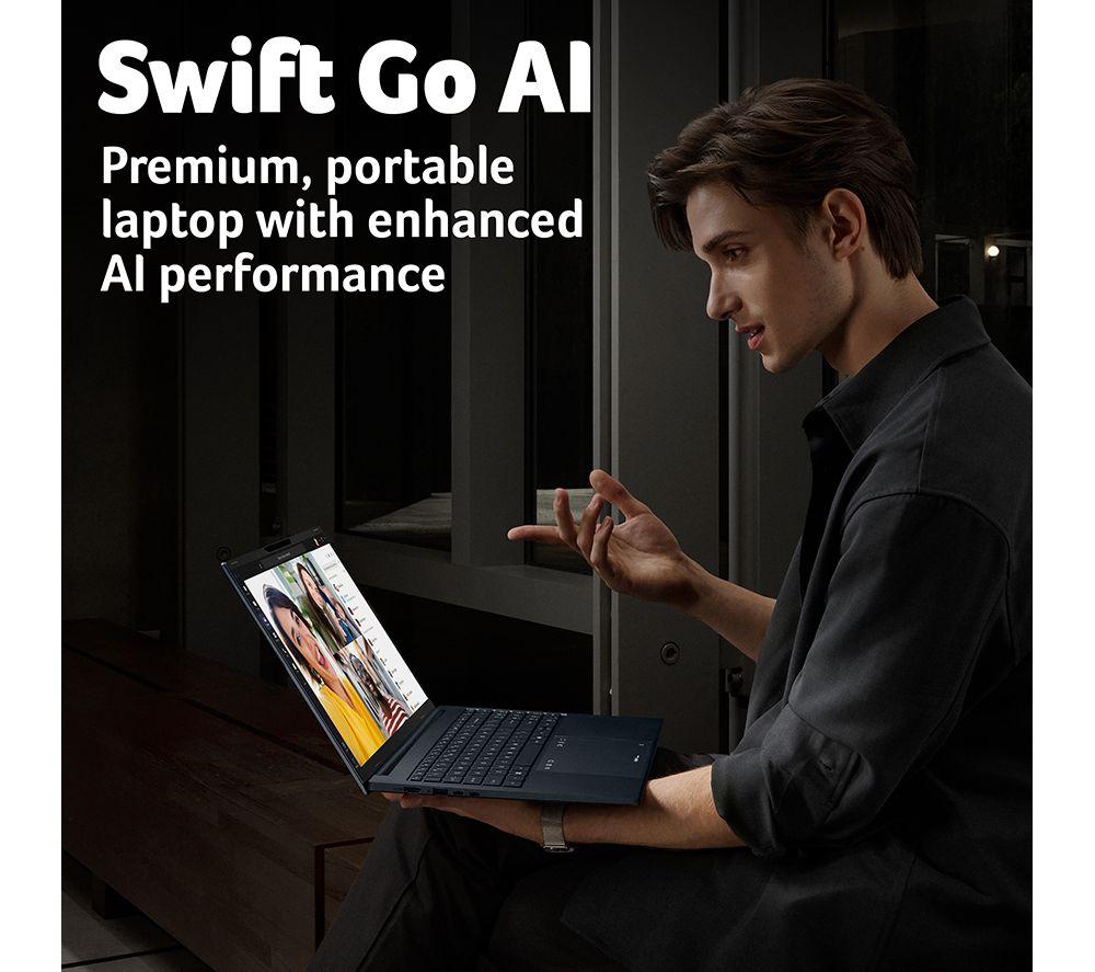 ACER Swift Go 16 AI OLED 16" Laptop, Copilot+ PC - AMD Ryzen AI 5, 512 GB SSD, Blue image number 2 of 12
