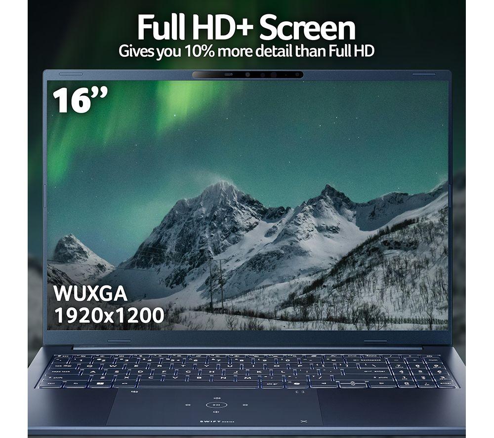 ACER Swift Go 16 AI OLED 16" Laptop, Copilot+ PC - AMD Ryzen AI 5, 512 GB SSD, Blue image number 6 of 12