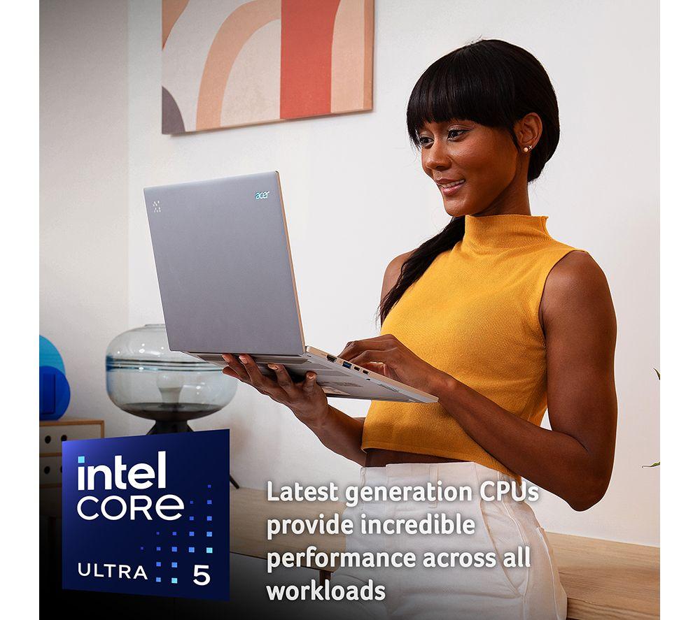 ACER Aspire 14 AI 14" Laptop - Intel&reg; Core&trade; Ultra 5, 512 GB SSD, Silver image number 5 of 10