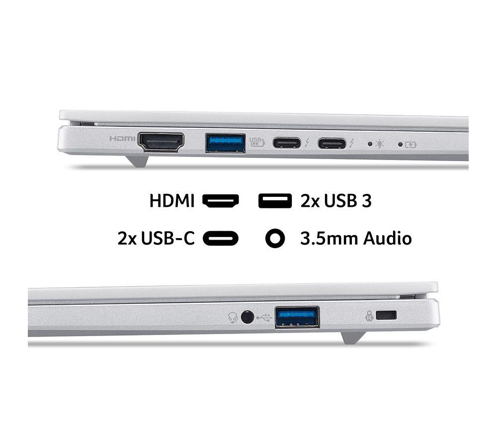 ACER Aspire 14 AI 14" Laptop - Intel&reg; Core&trade; Ultra 5, 512 GB SSD, Silver image number 9 of 10