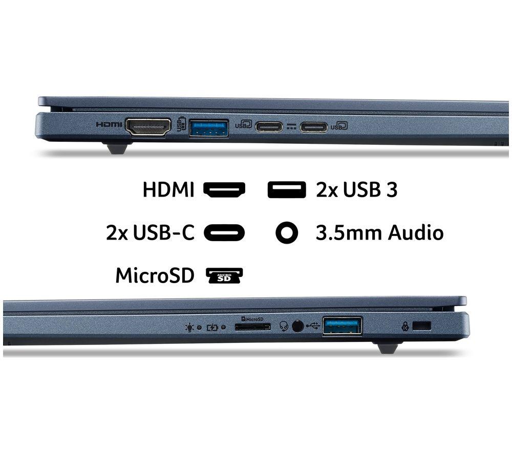 ACER Aspire 14 AI 14" Laptop - Qualcomm Snapdragon X, 512 GB SSD, Blue image number 7 of 8
