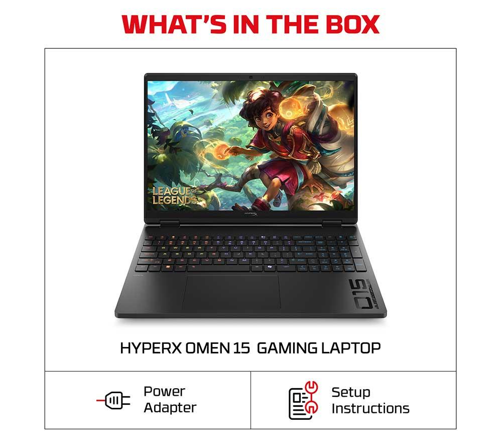 HP HyperX OMEN 15" Gaming Laptop - Intel&reg; Core&trade; Ultra 7, RTX 5060, 512 GB SSD image number 14 of 24