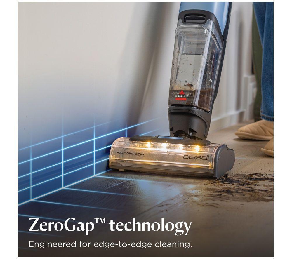 BISSELL CrossWave EdgeFind 4136E Upright Wet & Dry Vacuum Cleaner - Black & Light Blue image number 2 of 5