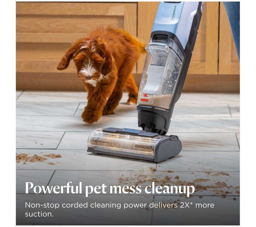 BISSELL CrossWave EdgeFind 4136E Upright Wet & Dry Vacuum Cleaner - Black & Light Blue image number 3 of 5