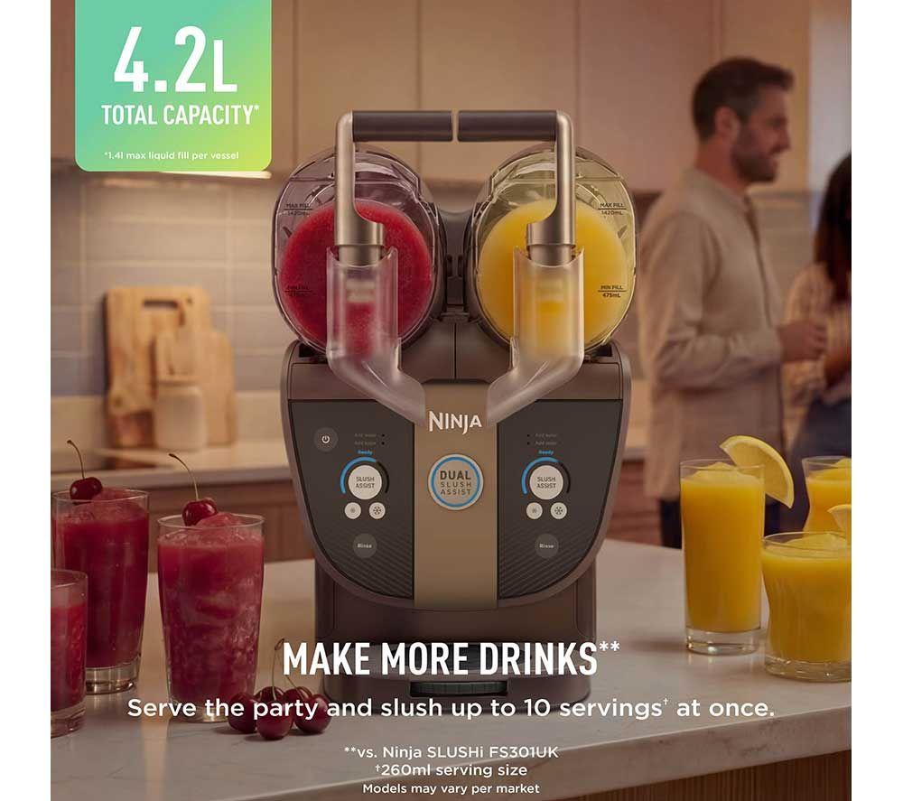 NINJA SLUSHi Twist FS702UKBR Frozen Drink Maker - Mocha image number 10 of 14