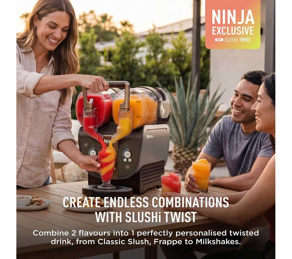 NINJA SLUSHi Twist FS702UKBR Frozen Drink Maker - Mocha image number 13 of 14