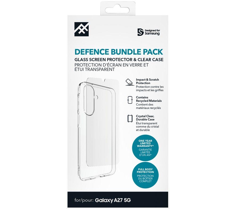 ZAGG Defence Galaxy A27 Clear Case & Screen Protector Bundle - Clear