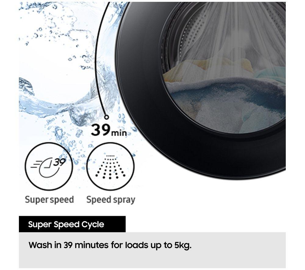 SAMSUNG Series 5 AI Energy Ecobubble WD10HG6U34BEU1 WiFi-enabled 10 kg Washer Dryer - White image number 6 of 9