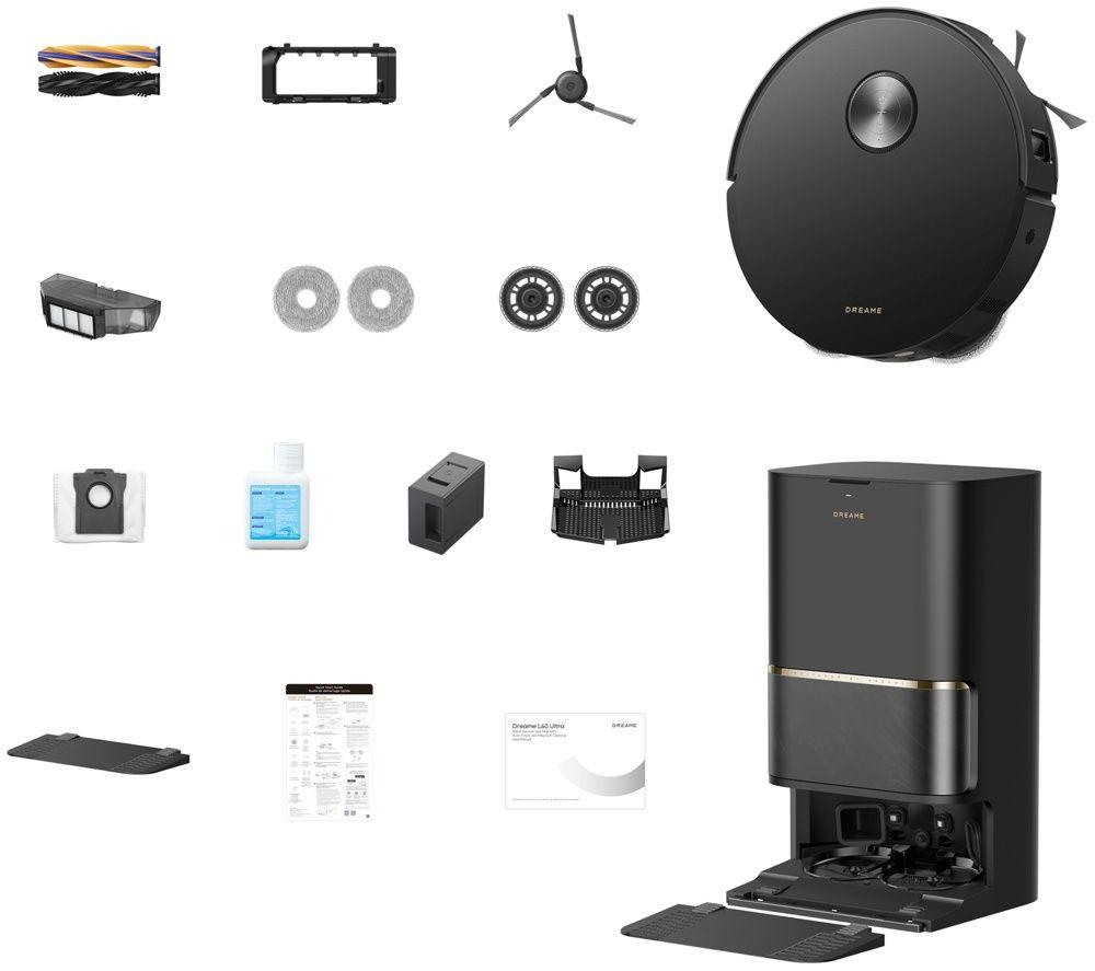 DREAME L60 Ultra Robot Vacuum Cleaner - Black image number 2 of 4