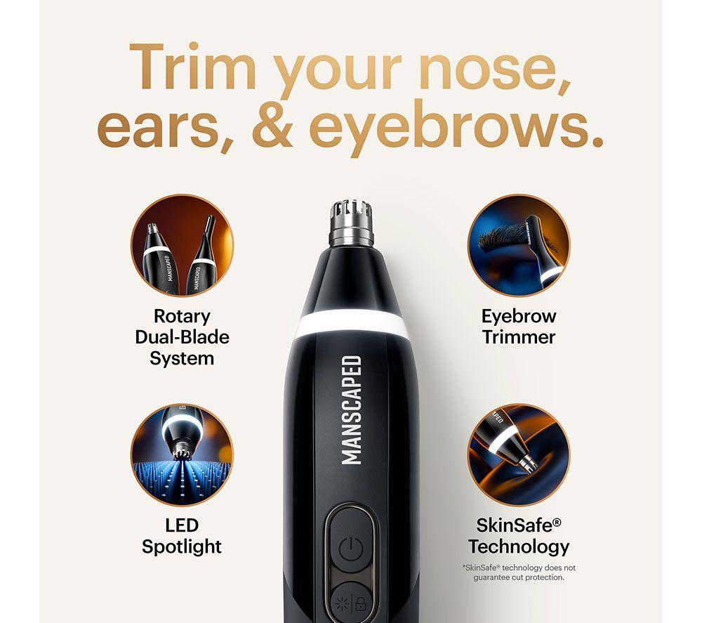MANSCAPED The Weed Whacker 3.0 Pro Wet & Dry Nose & Ear Trimmer - Black image number 2 of 9