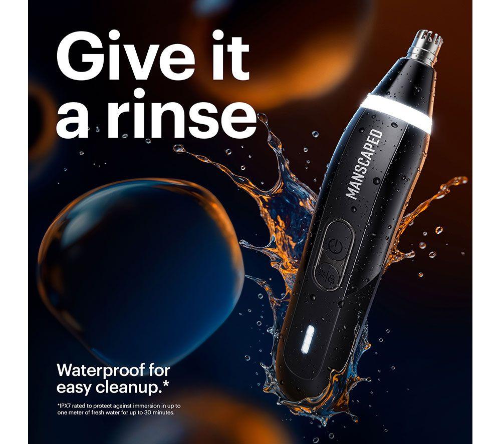 MANSCAPED The Weed Whacker 3.0 Pro Wet & Dry Nose & Ear Trimmer - Black image number 5 of 9