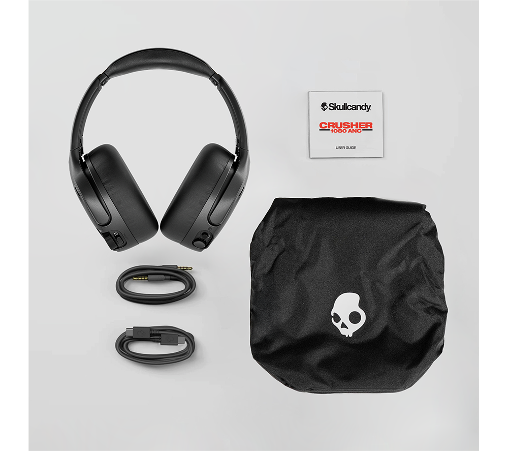 SKULLCANDY Crusher 1080 ANC Wireless Bluetooth Noise-Cancelling Headphones - Black image number 10 of 12