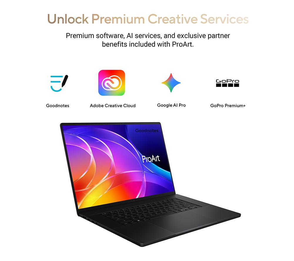 ASUS ProArt P16 OLED 16" Laptop - NVIDIA RTX Spark&trade; N1X, 32 GB RAM, 1 TB SSD, Nano Black image number 2 of 10