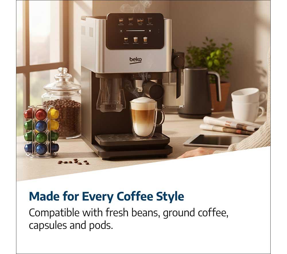BEKO CaffeExperto CED7524X Bean to Cup Coffee Machine - Silver image number 7 of 14