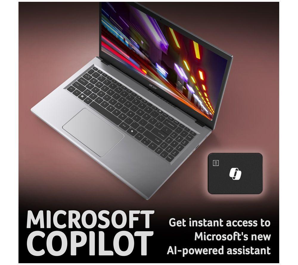 ACER Aspire Go 15 15.6" Laptop - AMD Ryzen 5, 512 GB SSD, Silver image number 3 of 5
