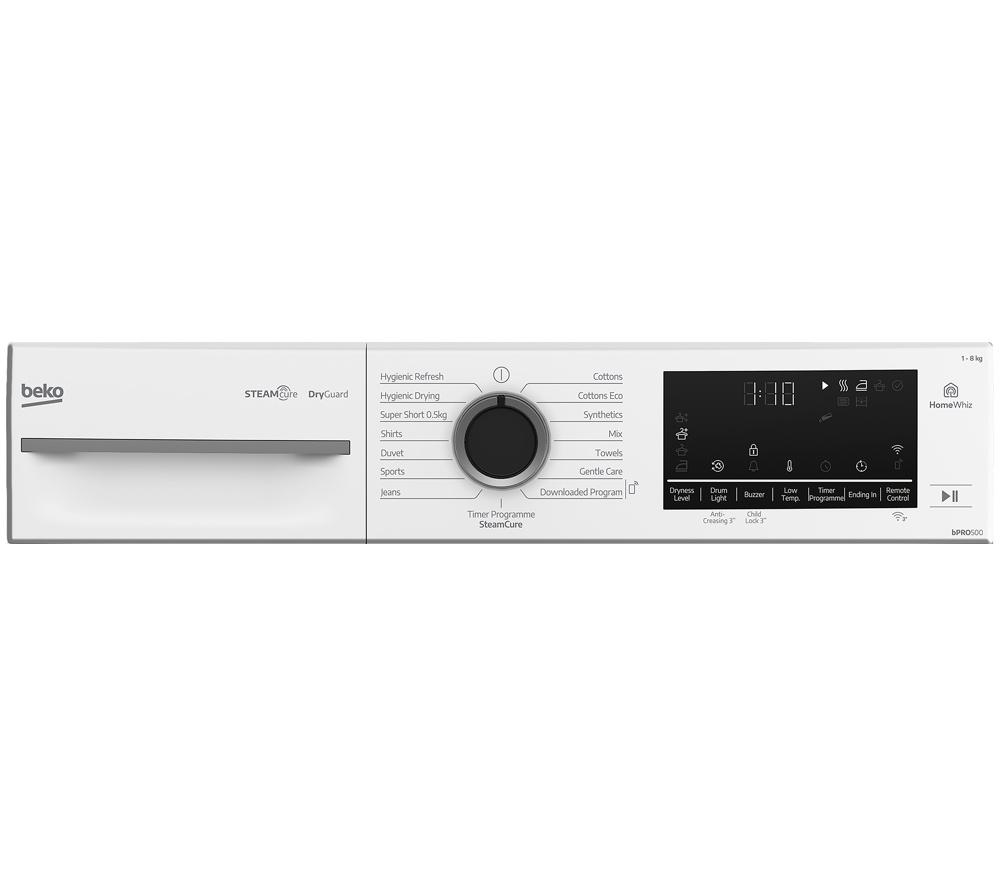 BEKO BM3T3833NNW WiFi-enabled 8 kg Heat Pump Tumble Dryer - White image number 10 of 15
