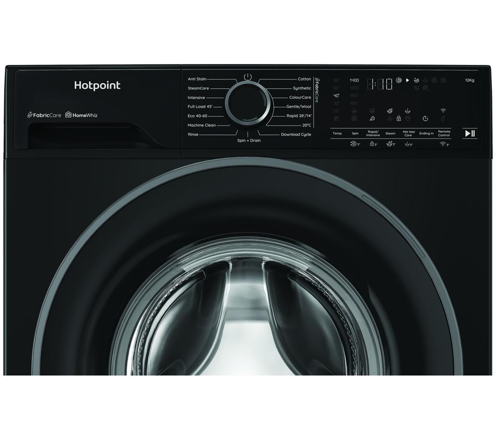 HOTPOINT Fabric Care HB123WBCAREUK WiFi-enabled 12 kg 1400 Spin Washing Machine - Black image number 3 of 11