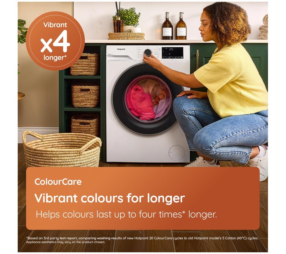 HOTPOINT Fabric Care HB123WBCAREUK WiFi-enabled 12 kg 1400 Spin Washing Machine - Black image number 5 of 11