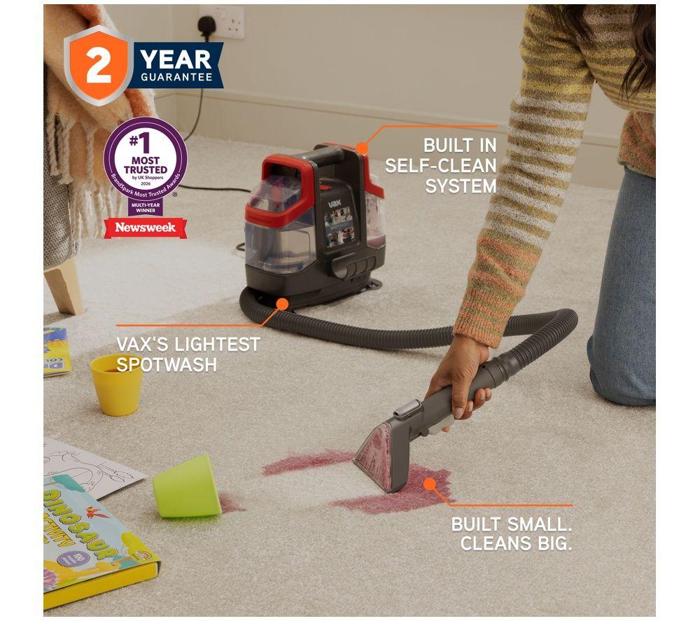 VAX SpotWash Mini CDSW-MCXS Carpet Cleaner - Grey & Red image number 4 of 5