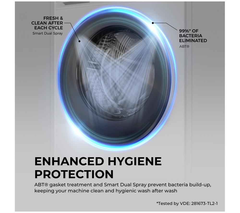 HAIER HWDB10B14858U1UK WiFi-enabled Integrated 10 kg Washer Dryer &ndash; White image number 11 of 13