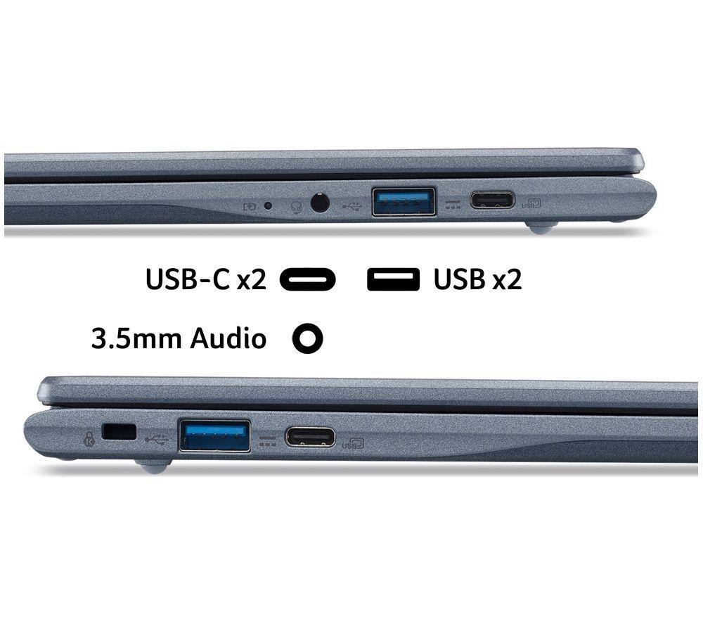 ACER 315 15.6" Chromebook - MediaTek Kompanio 540, 64 GB eMMC, Silver image number 3 of 5