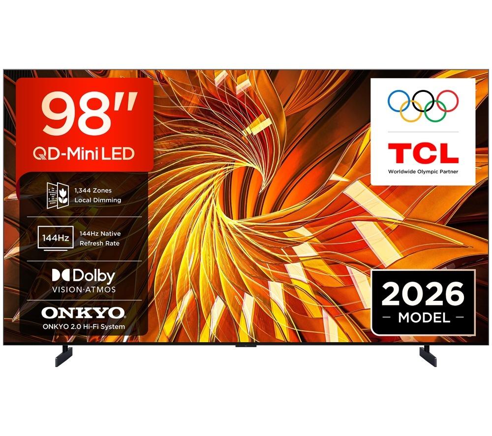 TCL A400U 98inch Premium Wallpaper QD-Mini LED 4K HDR Smart Google TV 2026 - 98A400U-UK