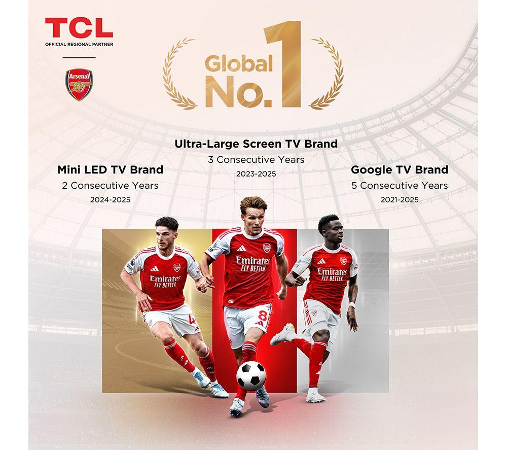 TCL A400U 98" Premium Wallpaper QD-Mini LED 4K HDR Smart Google TV 2026 - 98A400U-UK image number 3 of 6