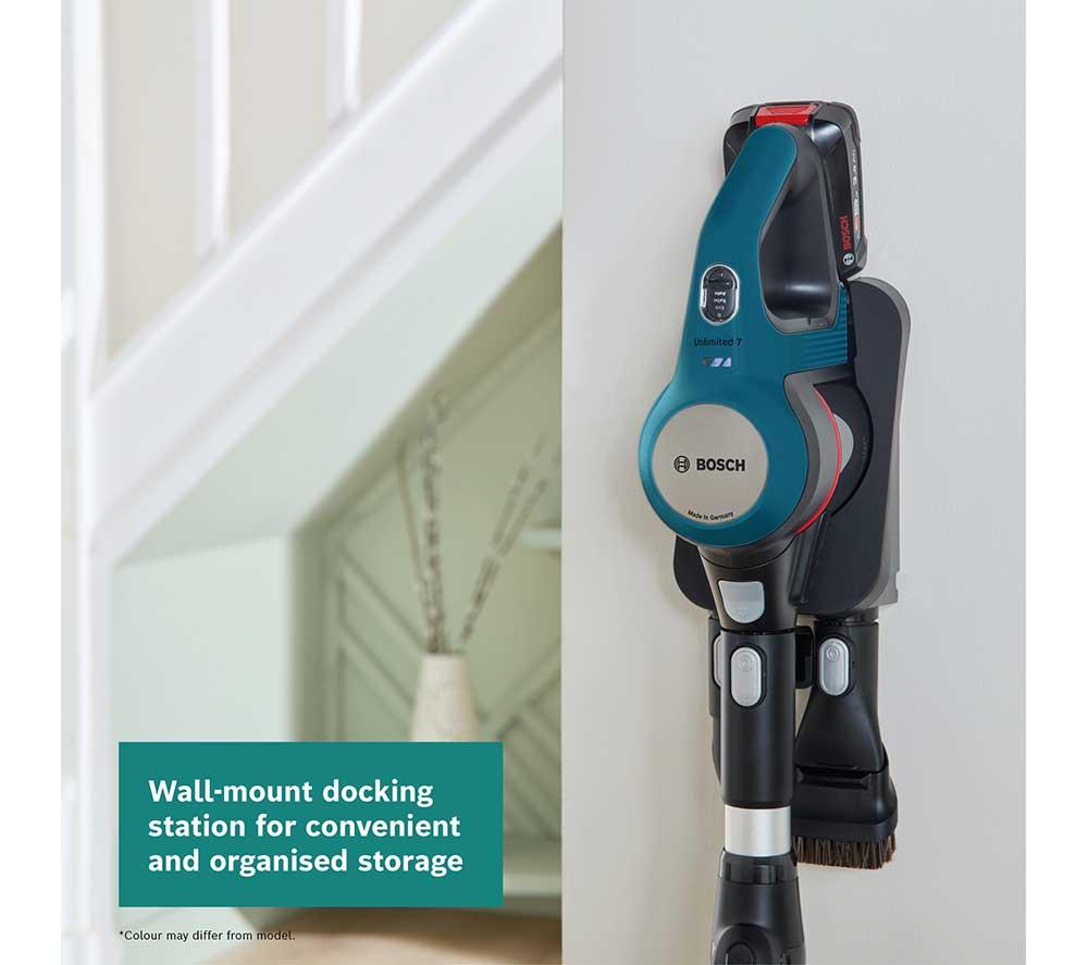 BOSCH Unlimited 7 BCS712LGB Dual Battery Cordless Vacuum Cleaner - Blue image number 10 of 13