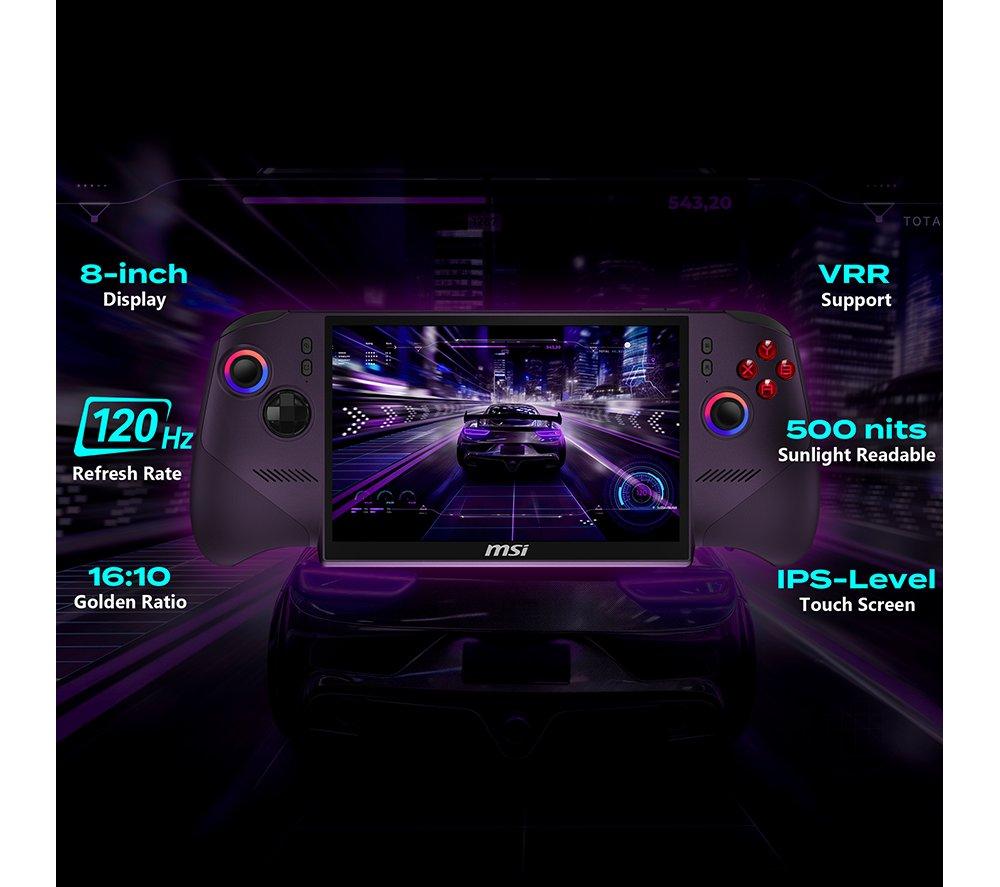 MSI Claw 8 EX AI+ CG3EM-034UKY Handheld Gaming Console - Intel&reg; Arc G3 Extreme, 1 TB SSD image number 4 of 8