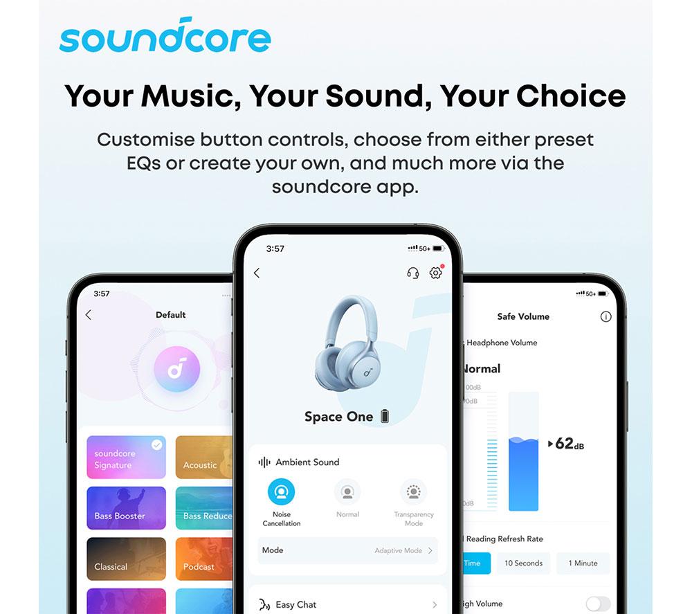 SOUNDCORE Liberty 5 Pro Max Wireless Bluetooth Noise-Cancelling Earbuds - Black image number 10 of 10