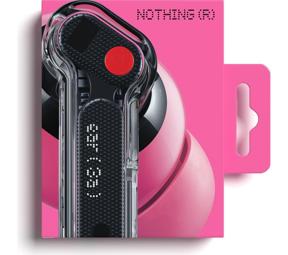 NOTHING Ear (3a) Wireless Bluetooth Noise-Cancelling Earbuds - Pink image number 4 of 16