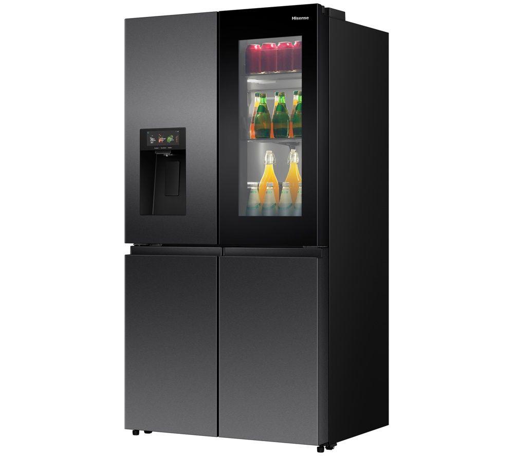 HISENSE PureView RQ600P7SKE American-Style Smart Fridge Freezer - Black image number 2 of 6