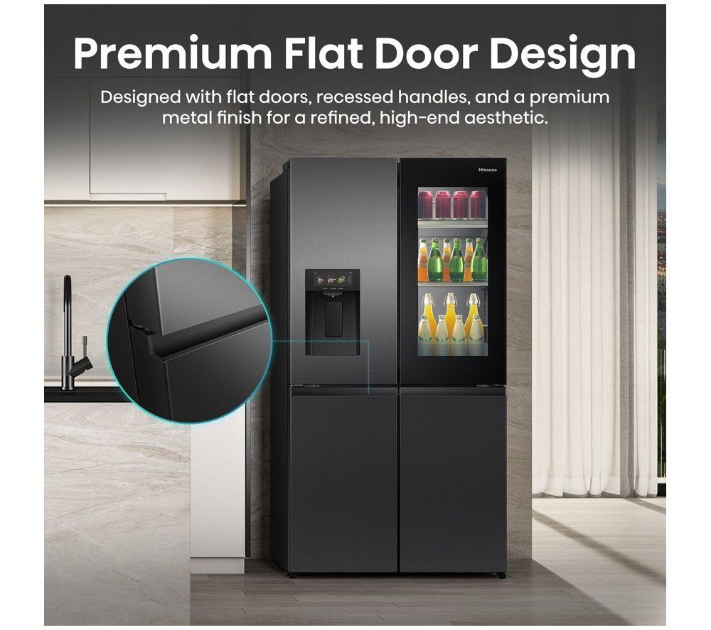 HISENSE PureView RQ600P7SKE American-Style Smart Fridge Freezer - Black image number 6 of 6