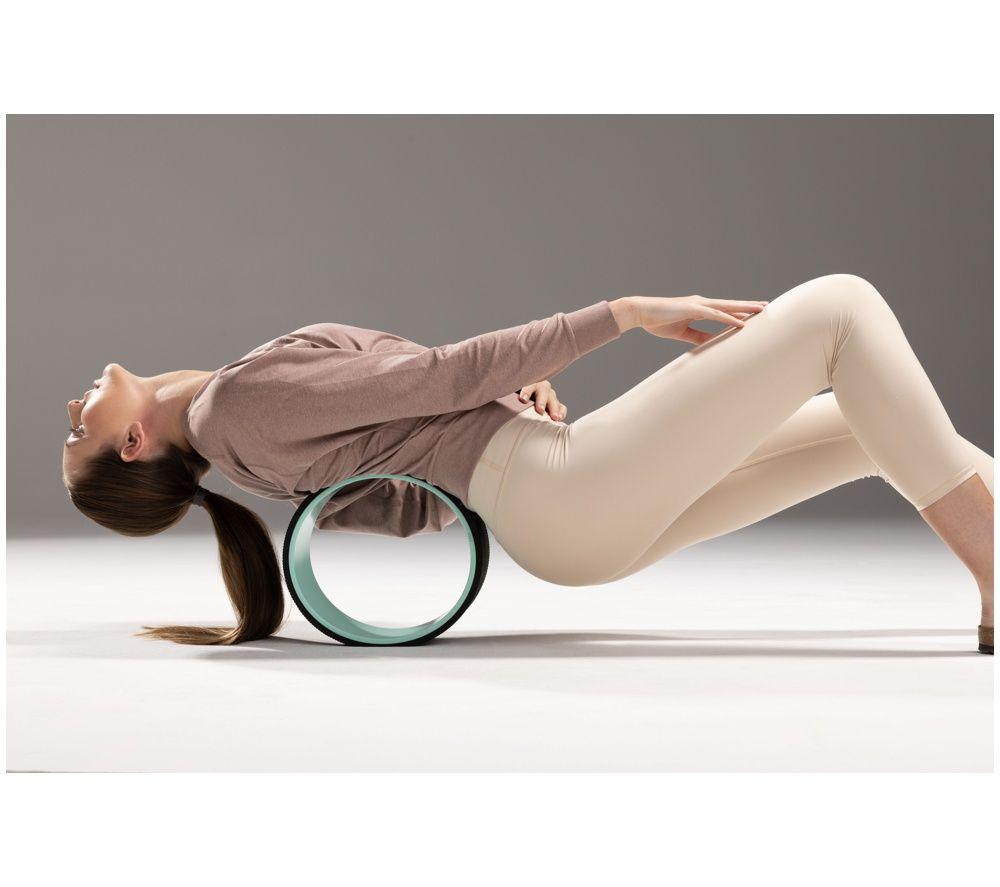 CHIRP Relief Wheel+ Deep Stretch & Massage Roller - 10", Black & Blue image number 7 of 7
