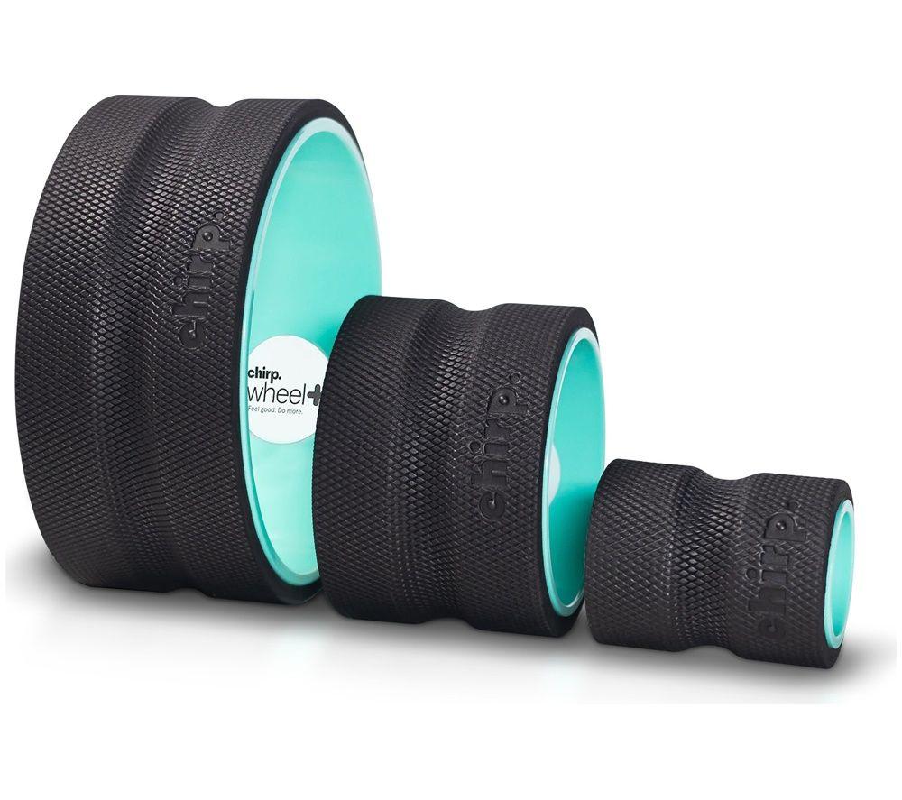 CHIRP Wheel Stretcher & Massager - Pack of 3 (4inch, 6inch, 10inch), Black