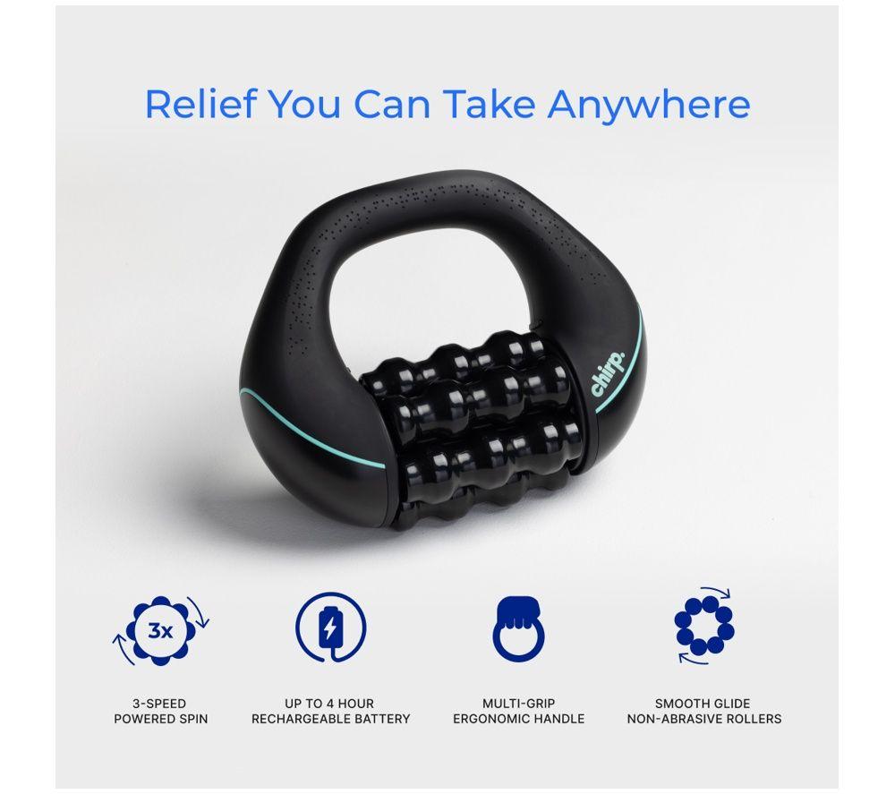 CHIRP R-RPM-3-BK-R Mini Rolling Powered Massager - Black image number 4 of 5