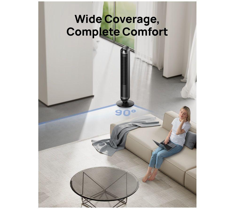 DREO Cruiser Pro T2 Smart Tower Fan - Black image number 4 of 5