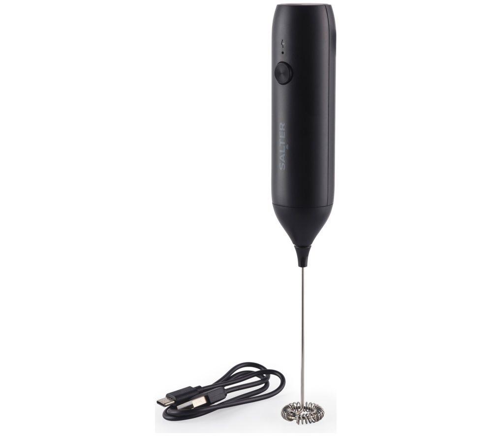 Salter Rechargeable Milk Frother USB Handheld Coffee Foam Maker Whisk Black - Image 3
