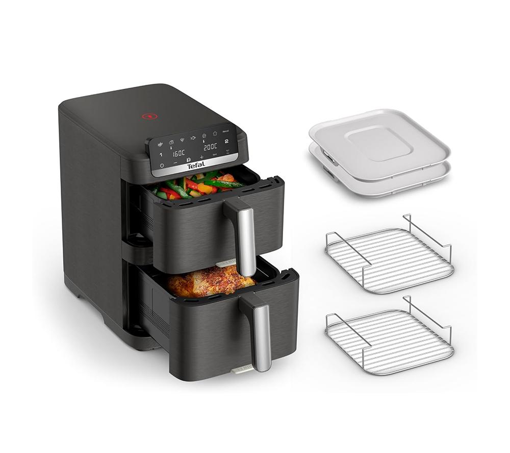 TEFAL Ingenio Dual Stack 10L Air Fryer - Black image number 2 of 12