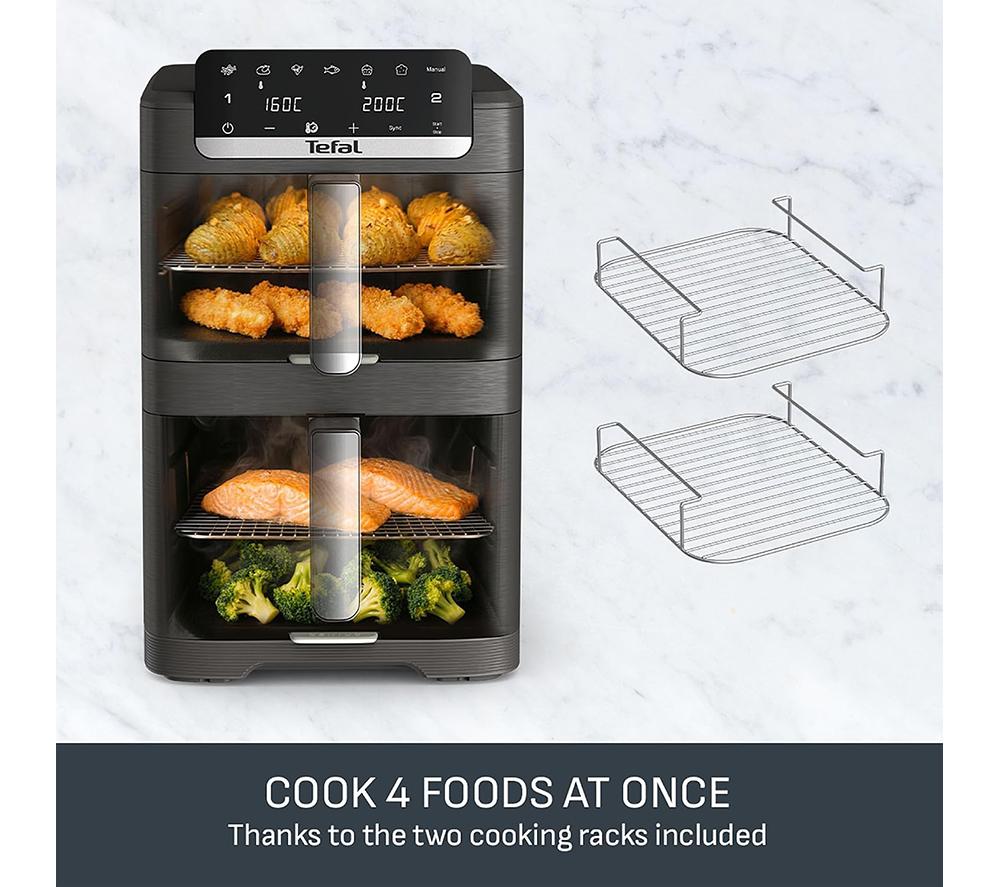 TEFAL Ingenio Dual Stack 10L Air Fryer - Black image number 4 of 12