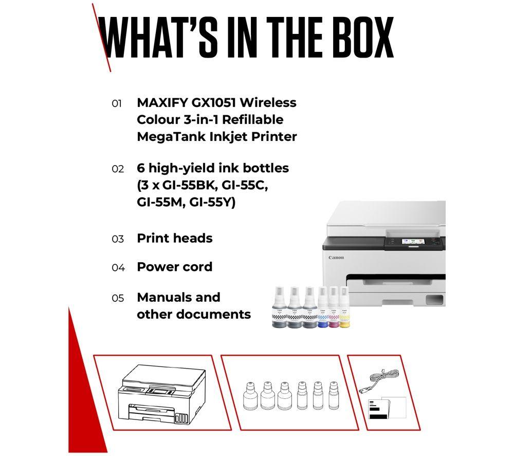 CANON MAXIFY GX1051 All-in-One Wireless Inkjet Printer image number 3 of 7