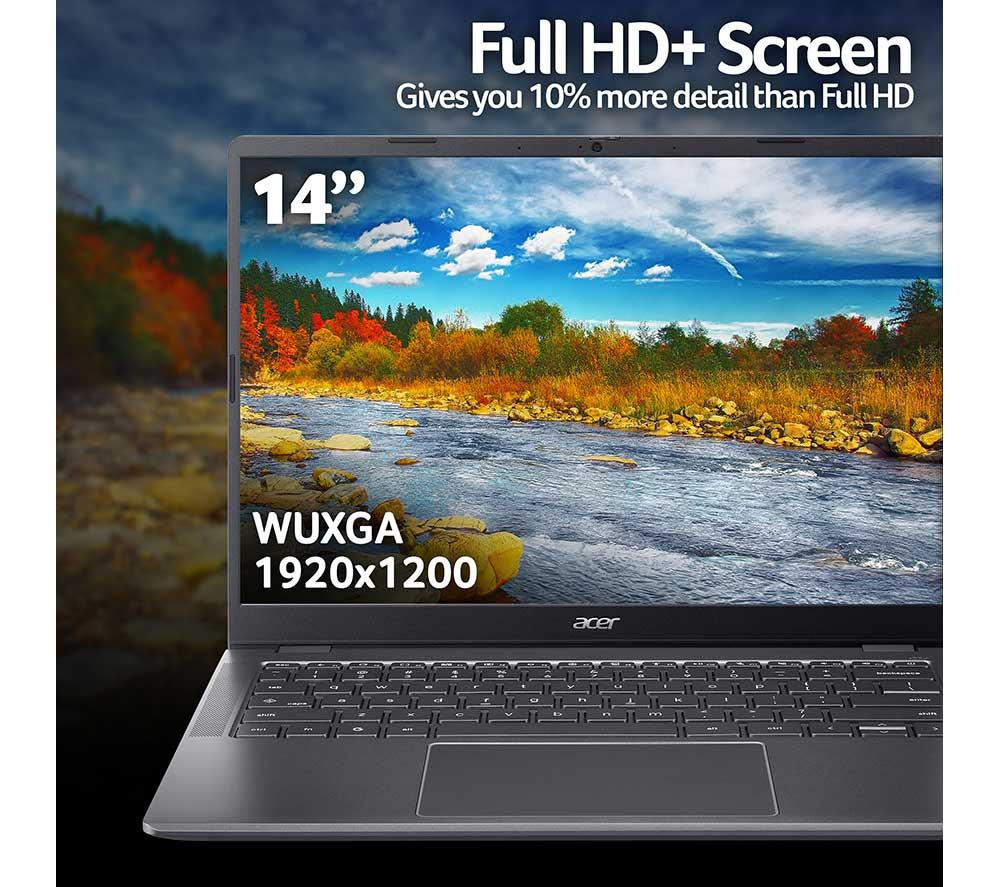 ACER 514 14" Chromebook Plus - Intel&reg; Core&trade; 3, 128 GB eMMC, Grey image number 6 of 12