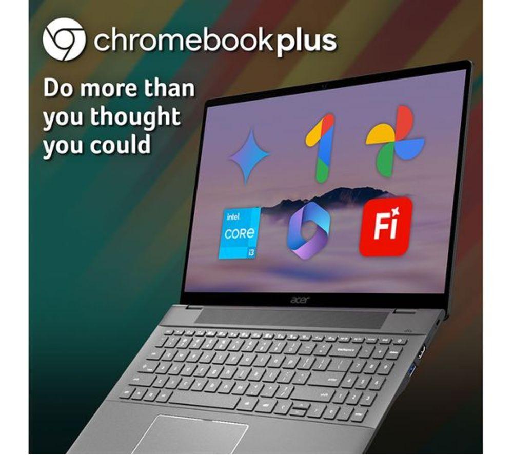 ACER 516 16" Chromebook Plus - Intel&reg; Core&trade; i3, 128 GB UFS, Grey image number 3 of 3