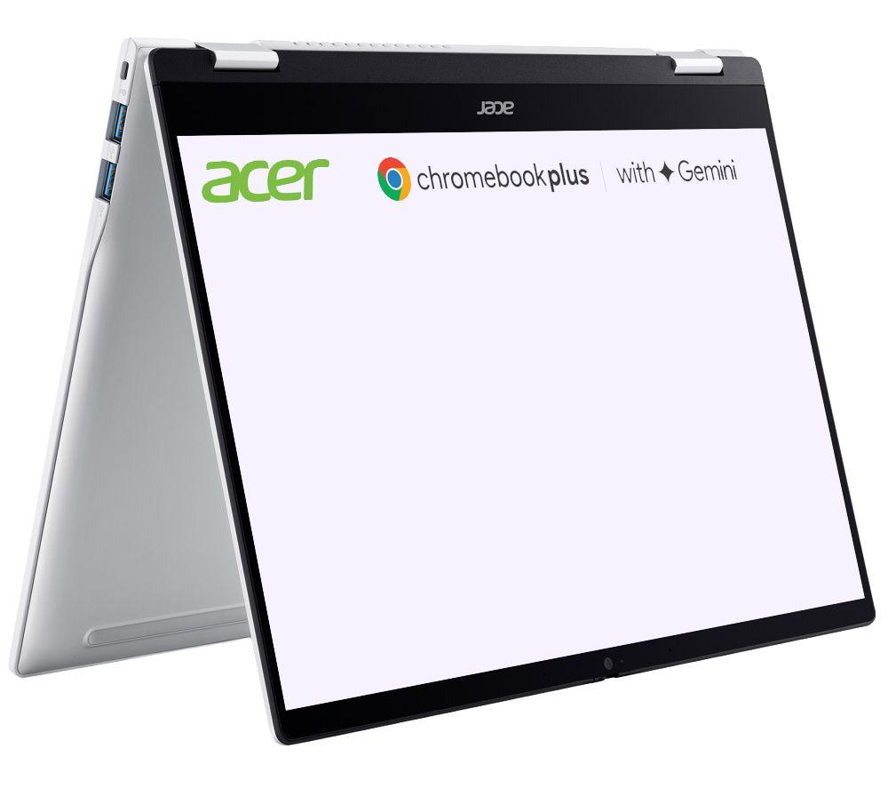 ACER Spin 514 14" 2 in 1 Chromebook Plus - MediaTek Kompanio Ultra 910, 128 GB UFS, Silver image number 13 of 13