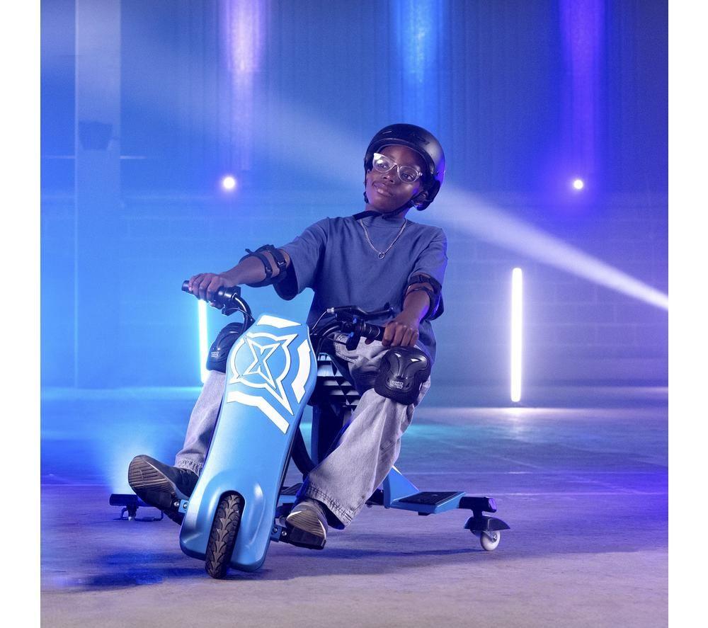 XOOTZ Vortex Kids' Electric Drift Trike - Black & Blue image number 4 of 8