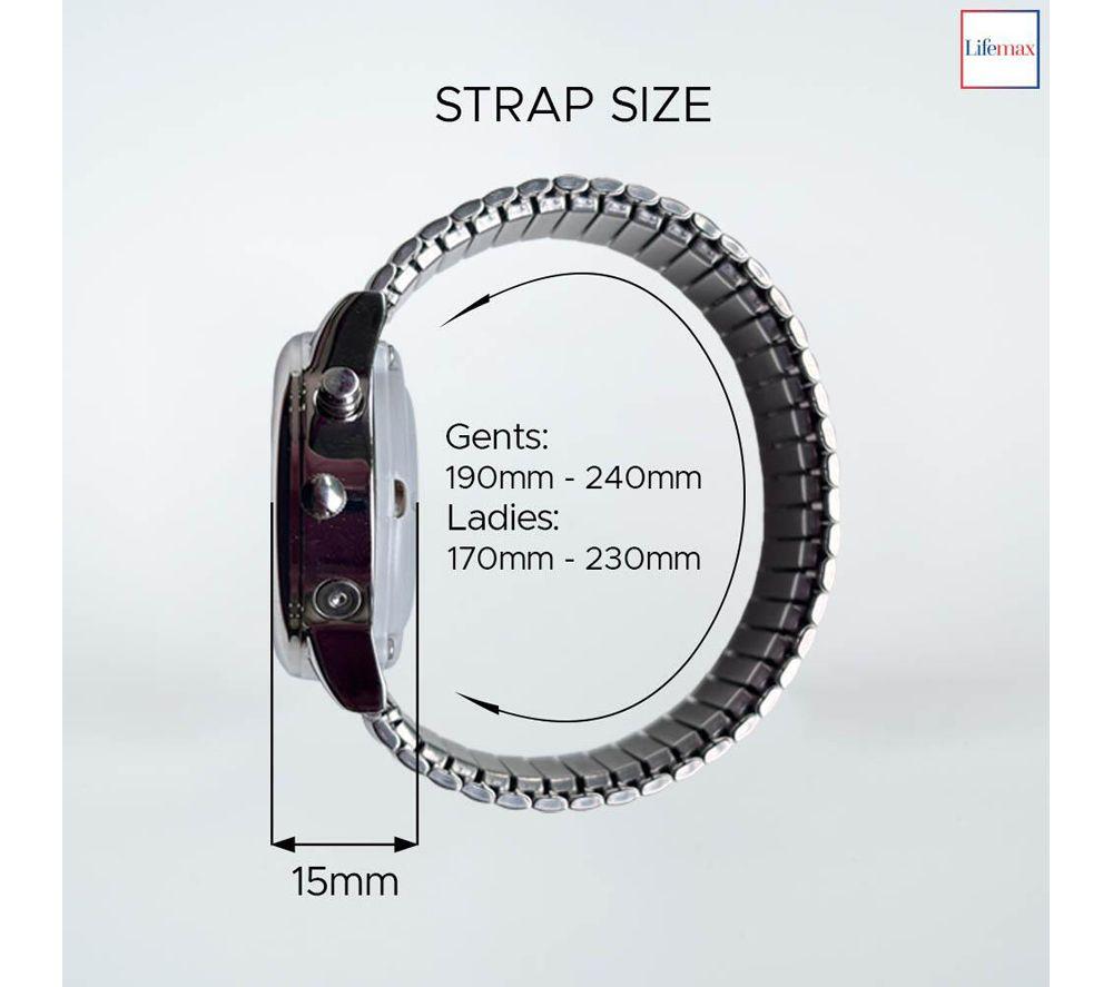 LIFEMAX 407GB Talking Atomic Wristwatch - Silver image number 4 of 4