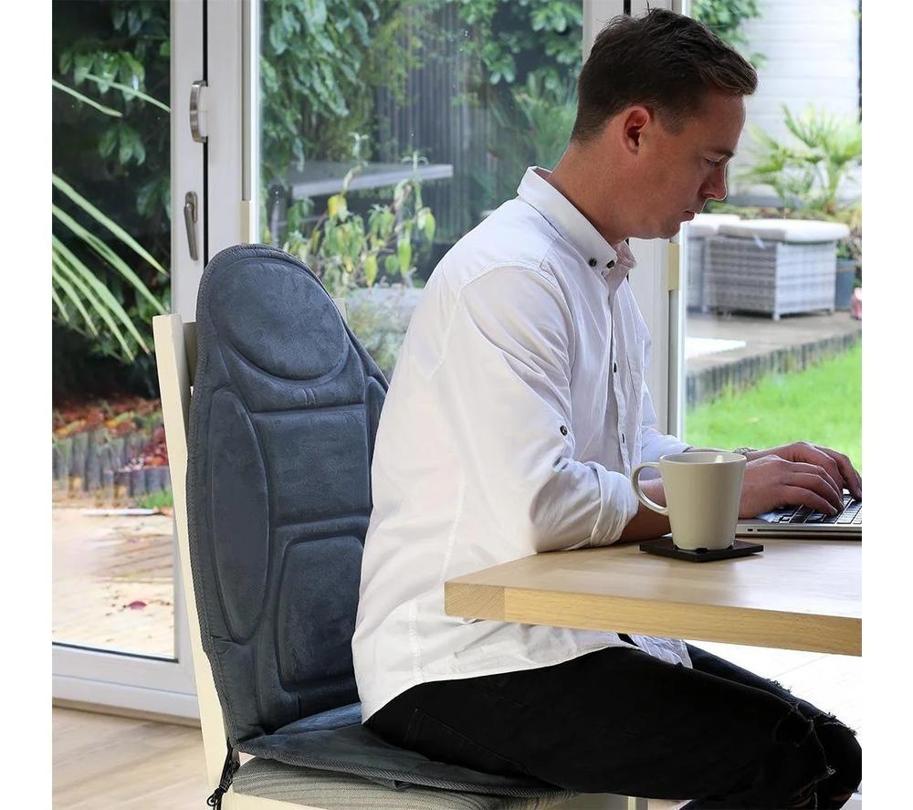 LIFEMAX Massage Seat Cover - Grey image number 3 of 3