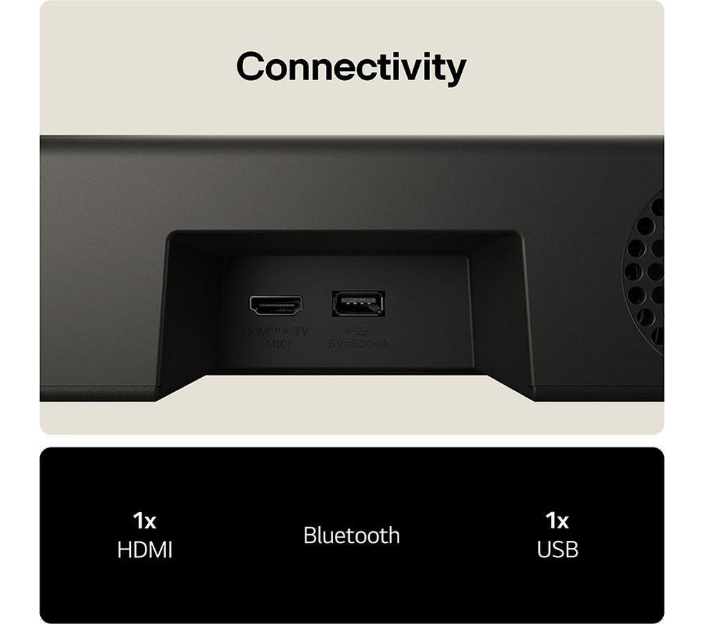 LG C6 48" OLED AI 4K HDR Smart TV OLED48C64L & US20A 2.0 Compact Sound Bar Bundle image number 5 of 15